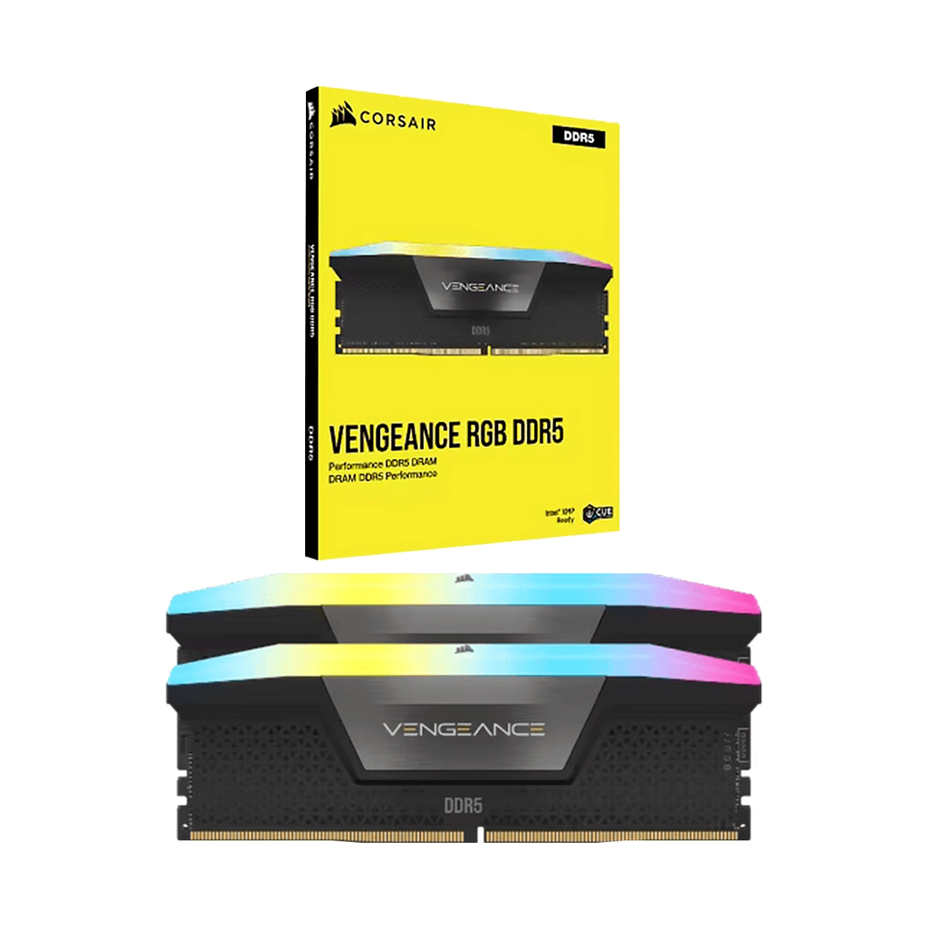 DIMM CORSAIR Vengeance RGB DDR5 DRAM 16GB 2x8GB 5200MT-s CL40 Black