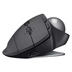 MOUSE LOGITECH MX ERGO NEGRO TRACKBALL WIRELESS RECARGABLE BLUETOOTH-USB UNIFYING-FLOW-20 INCLIN.