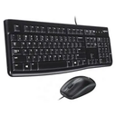 TECLADO-MOUSE COMBO LOGITECH MK120 NEGRO USB PLUG AND PLAY RESISTENTE A SALPICADURAS