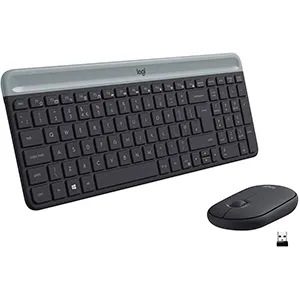 TECLADO-MOUSE COMBO LOGITECH MK470 GRAFITO SLIM WIRELESS USB PLUG AND PLAY
