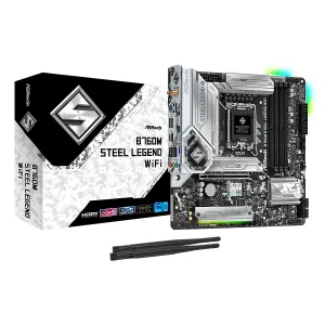 MBO ASROCK B760M STEEL LEGEND 13va. LGA1700 DDR5 WIFI HDMI DP M.2 15USB PCIE5.0 mATX