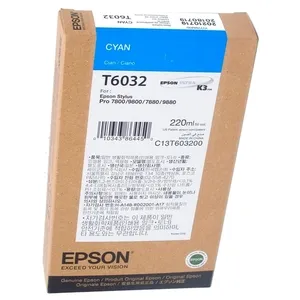 CARTUCHO EPSON T603200 STYLUS PRO 7800-7880-9800-9880 CIAN 220ML
