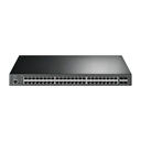SWITCH TP-Link ADMINISTRABLE JetStream 48P Gigabit con 4Puetos 10GE SFP Plus y 48P PoE Plus