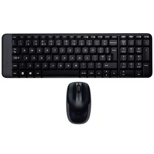 TECLADO-MOUSE COMBO LOGITECH NEGRO MK220 WIRELESS USB PLUG AND PLAY TAMANO COMPACTO