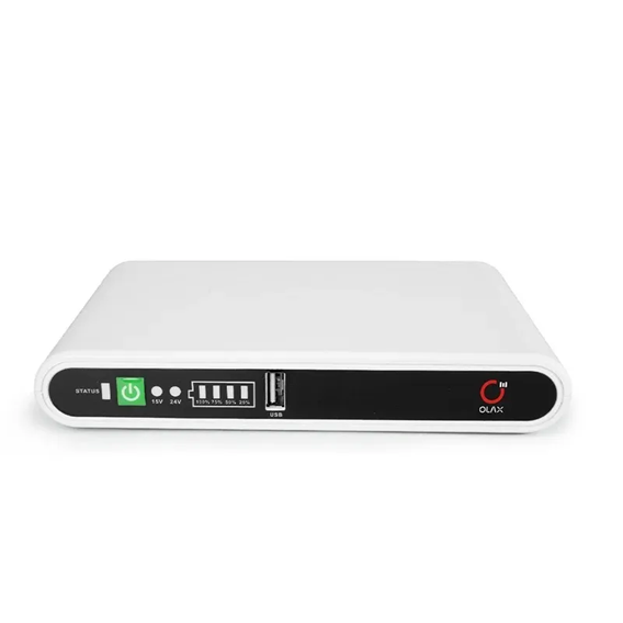 MINI UPS OLAX POE- D3 (10,000 MAH) PORTABLE 9V POE PORT 15V/24V 5V USBAND DC PORT WHITE (BATTERY CAPACITY: 10000MAH/3.7V 74WH)