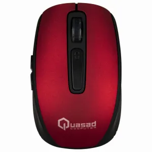 MOUSE QUASAD QM-850 LD WIRELESS RECARGABLE USB RED