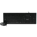 COMBO TECLADO-MOUSE MULT. QUASAD QC-4400U FLAT KEYBCAPS NEGRO