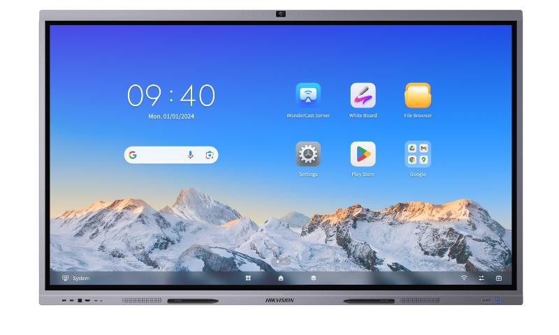 Pantalla Interactiva 86" UHD 4K Resolution of 3840 × 2160 Hikvision DS-D5C86RB/B