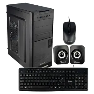 CASE QUASAD C3152 2USB3.2 USB2.0 24-4 PINES 2SATA TECL. MOU. PAR. FP-300W NEGRO