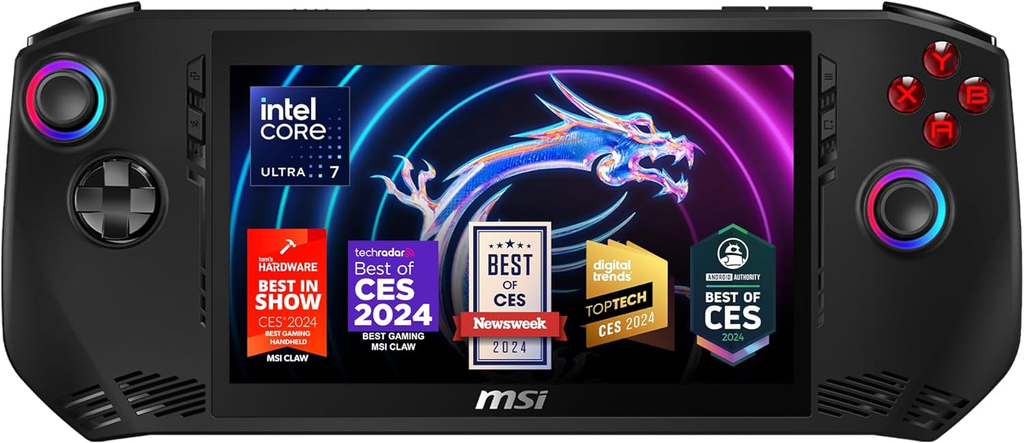 MSI Claw 7&quot;  Consola portátil para juegos- Intel Core Ultra 7 Processor 155H - 120Hz FHD (1920 x 1080) - Windows 11