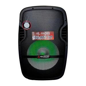 CAJA DE AUDIO ITALY ITL-TRO15 15INCH USB MIC-INH LED SD BT RADIO CTR. REMO. CON RUEDAS-MIC