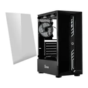 CASE QUASAD QG-002 MID-TOWERT TEMPERED-GLASS USB3.0 2USB2.0 3VENT. NO-FP BLACK