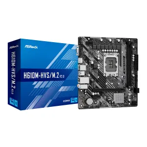 MBO ASROCK H610M-HVS/M.2 12-13GEN LGA1700 HDMI-VGA 2XDDR4 10USB 4SATA3 PCIE1X16-1X1 MICROATX
