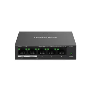 SWITCH MERCUSYS ESCRITORIO 5-PORT PoE Plus 30W 10-100-1000MBPS 250m