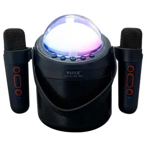 PARLANTE KAROKE DINAMIC LIGHT WIRELESS 2MIC WS-960