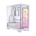 CASE CORSAIR ATX iCUE LINK 3500X RGB MID-TOWER TEMPERED GLASS N-PS 3VEN-RX120 White