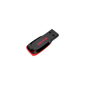 FLASH MEMORY SANDISK 128GB Cruzer Blade USB-A 2.0 Black-Red
