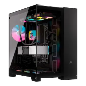 CASE CORSAIR ATX iCUE LINK 6500X RGB 3VEN. SYSTEM-HUB DOS-CAMARAS Black