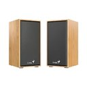 PARLANTES GENIUS SP-HF180 6W Pine Wood Cableado 3.5mm USB