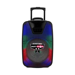 PARLANTE SONIC Party Go FIRE 15 Blutooth Display LED Ind. BAT-6-8H DOBLE. AGARRADERA RGB Portable