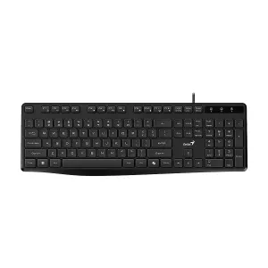 TECLADO GENIUS KB-117S Wired AI Copilot Silent USB Plug and Play Multimedia Black