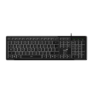 TECLADO GENIUS SlimStar 820 Illuminated Slim USB with AI Copilot Key Sleek Responsive and Smart