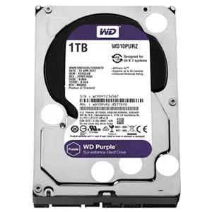 DISCO DURO WESTERN DIGITAL INTERNO 1TB 5400RPM 3.5INC. 24-7 VIDEO VIGILANCIA PURPLE