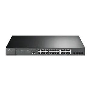 SWITCH TP-Link ADMINISTRABLE JetStream de 28 Puertos Gigabit L2 con PoE+ de 24 Puertos