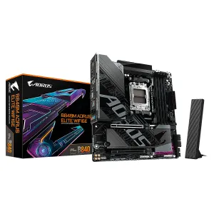 MBO Gigabyte AORUS B840M ELITE WIFI6E  AMD Ryzen 9000 DDR5-5200 BT 2DP HDMI 7USB PCIe 4.0 MicroATX