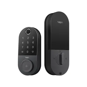 CERRADURA TP-linkl Inteligente WIFI 6 Formas de Acceder Huella Digital Carga USB-C Bat. 1 Anio Black