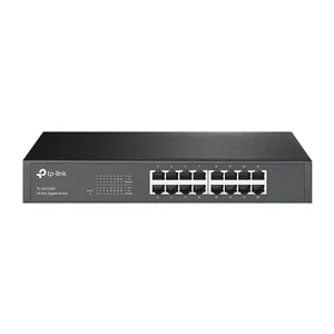SWITCH TP-LINK 16PORT GIGABIT RJ45 GIGABIT 10-100-1000MBPS RACK-MOUNTABLE NEGRO