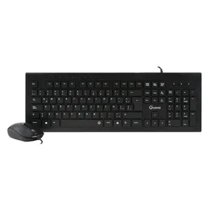 COMBO TECLADO-MOUSE QUASAD WIRED 1.5MTS QC-4400U NEGRO