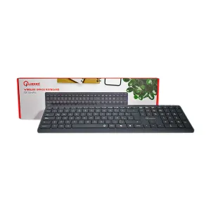 TECLADO QUASAD QK-SLIMPRO Wireless Recargable Slim Desing Black
