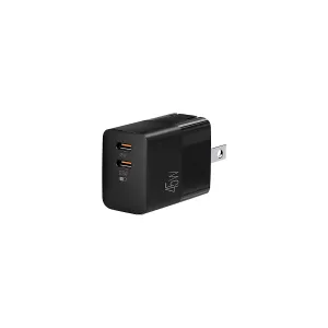 WALL CHARGER DUAL ARGOM VOLTA P5 GaN II 45W CARGA RAPIDA 2 CONT. TYPE-C NEBRO