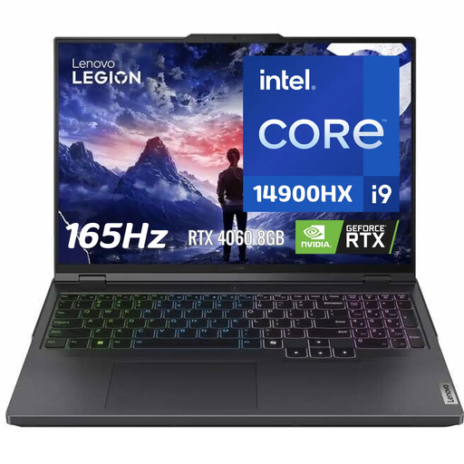 [83DG004JUS] Lenovo Legion 83DG004JUS GAMING LAPTOP, Intel® Core™ i9-14900HX, 32GB RAM Memory, 1TB Solid State Drive, NVIDIA GeForce RTX™ 4060 8GB vRAM, 16&quot; IPS Anti-glare WQXGA (2560 x 1600) 350-Nits 165Hz screen, Windows 11