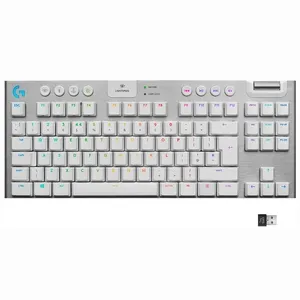 [KEYLOG920009660] TECLADO LOGITECH GAMER G915 TKL RGB MECANICO SWITCH GL TACTIL WIRELESS BLANCO