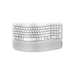 [KEYLOG920012279] TECLADO LOGITECH ERGONOMICO WAVE KEYS CON REPOSAMANOS WIRELESS USB WHITE