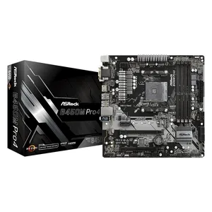 [MBOASRB450MPRO4] MBO ASROCK B450M-PRO AMD SOCKET AMD4 4XDDR4 VD SN RD HDMI DVI-D 2XM.2 6USB3.1 PCI-EXP3.0 UATX