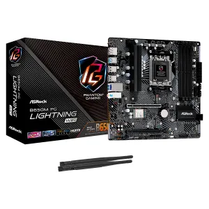 [MBOASRB650MPGLW] MBO ASROCK B650M PG LIGHTNING AM5 RYZEN 7000 4DDR5 PCIE4.0 HDMI DP 2M.2 8USB3.2 mATX