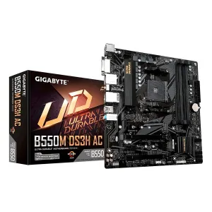 [MBOGIBB550MDS3H] MBO GIGABYTE B550M DS3H AC  AMD AM4 RYZEN 4-DDR4 WIFI BT HDMI DVI-D M.2 PCIE MATX