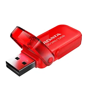 [FMEADA32GUV240R] FLASH MEMORY ADATA 32GB UV240 USB 2.0 ROJO