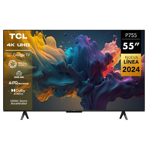 [55P755] TV Smart TV TCL 55P755 55&quot; 4k uhd led hdr 10 plus android google tv sin bordes color negro