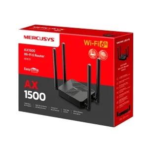 [ROUMERMR62X] ROUTER MERCUSYS MR-62X AX1500 1.5Mps Dual-Band WIFI 6 Black
