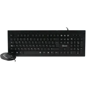 [KEYQUAQC-4400UK] COMBO TECLADO-MOUSE MULT. QUASAD QC-4400U FLAT KEYBCAPS NEGRO