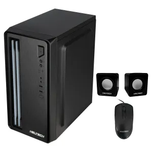 [CASHELSX5022CBK] CASE HELTECH SX-5022 MID-TOWER FUENTE DE PODER PARLANTES MOUSE NEGRO