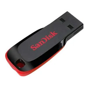 [FMESCDSDCZ5016B] FLASH MEMORY SANDISK 16GB CRUZER BLADE USB NEGRO-ROJO