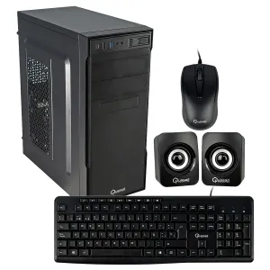 [CASQUAC3151TCBK] CASE QUASAD C3151T 2USB3.2 USB2.0 24-4 PINES 2SATA TECL. MOU. PAR. FP-300W NEGRO