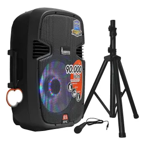 [PARXXXEPICES215] PARLANTE ES-2 GAD EPIC 15-LED RGB 15Pulg. MIC. CABLE PEDESTAL 90000W NEGRO