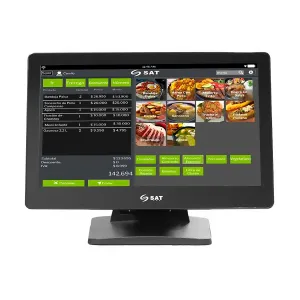 [COPSATN140J4125] POS SYSTEM SAT AIO INTEL J4125 4GB 128GB-SSD 15.6Inch TOUCH USB - LAN Black
