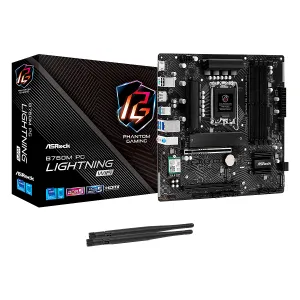 [MBOASRB760MPGLW] MBO ASROCK B760M PG LIGHTNING WiFi 14-13-12VA LGA1700 DDR5-7200 HDMI DP 2M.2 USB-C PCIE4.0